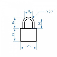 Замок для чемоданов и сумок SOLLER 23 мм латунь/ПВХ цвет в ассортименте