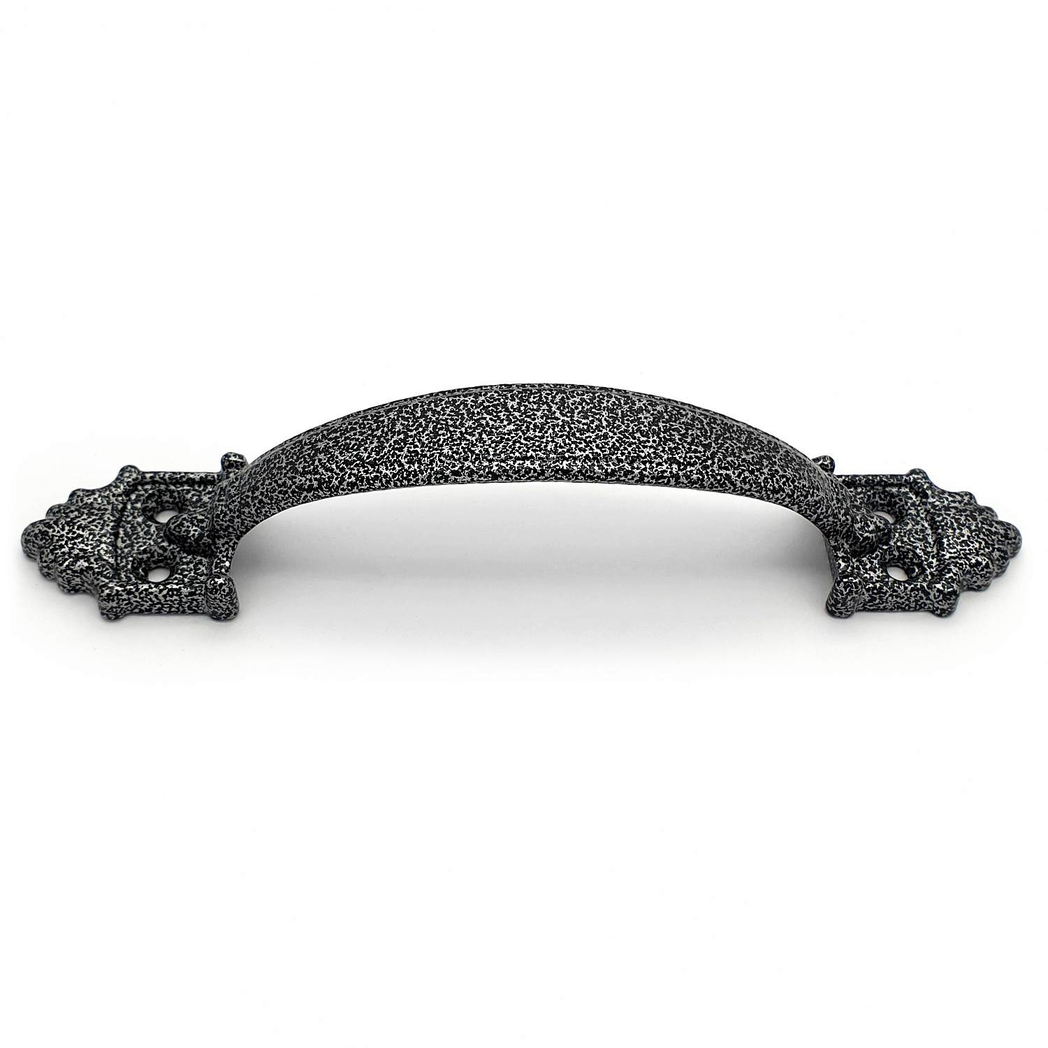 Ручка-скоба дверная РС-100 антик/серебро (литьё, ЦАМ)