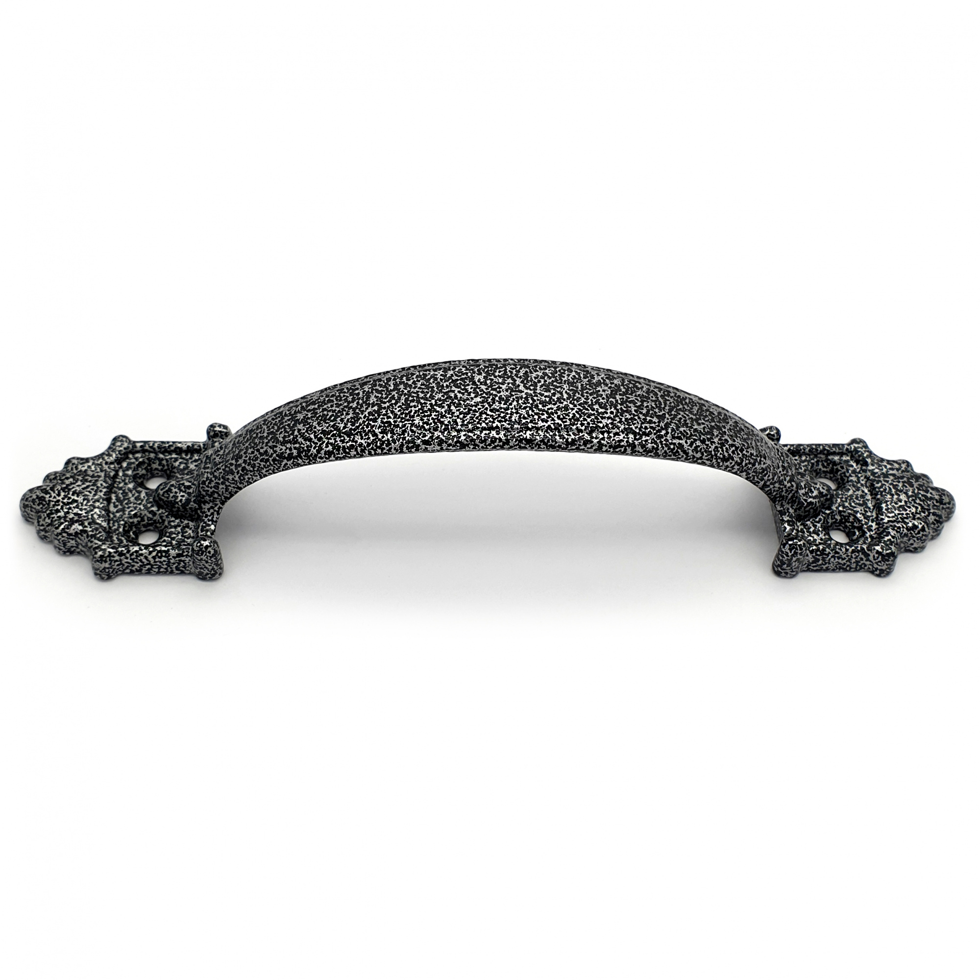 Ручка-скоба дверная РС-100 антик/серебро (литьё, ЦАМ)