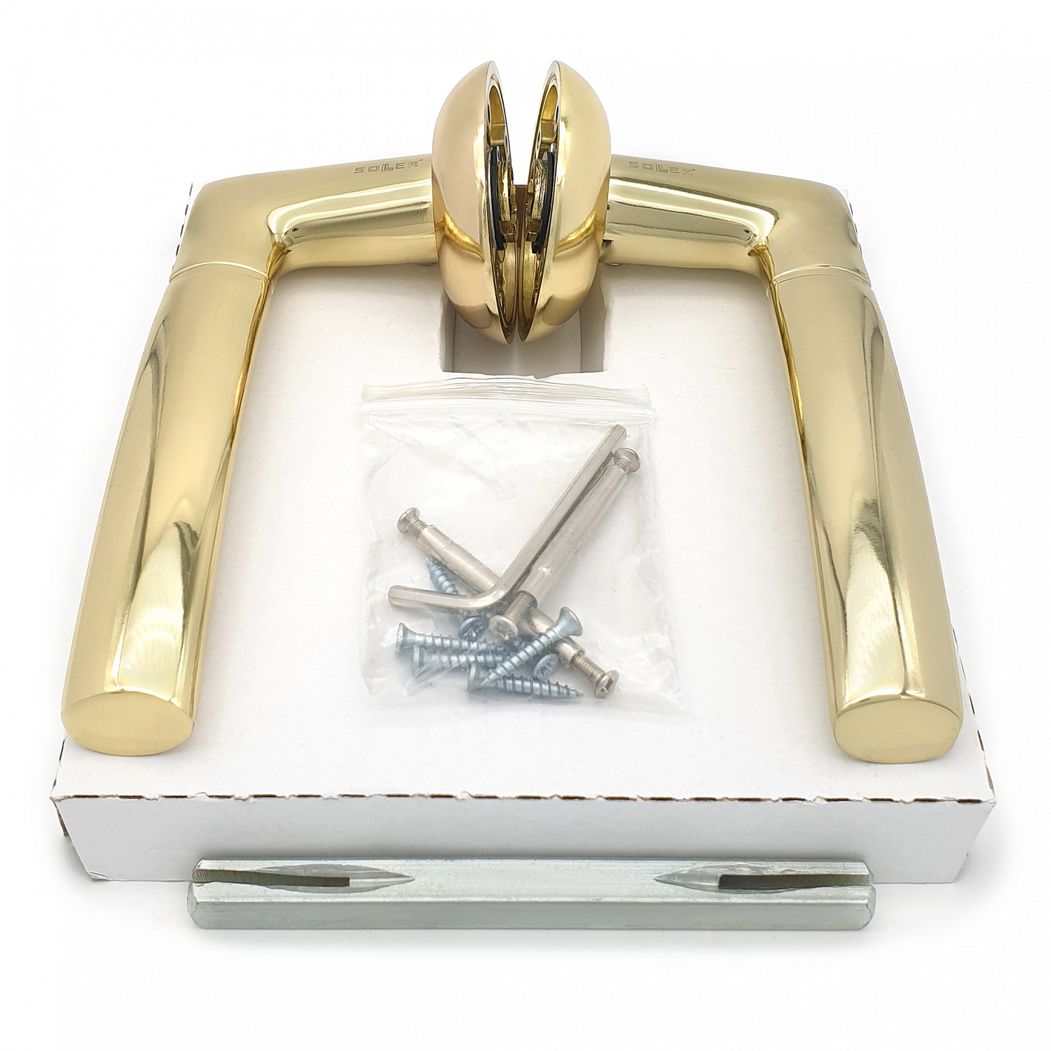 Комплект дверных ручек SOLLER ZY-502 PB золото