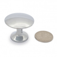 Ручка-кнопка мебельная SOLLER 306А хром d-30 мм 