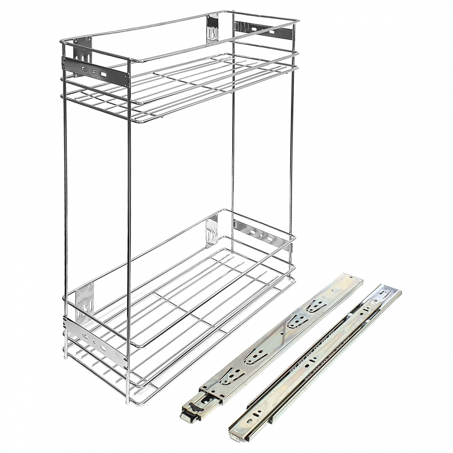 Боковая выдвижная корзина SOLLER Д-200 мм 470*160*480 мм с полным выдвижением с доводчиком