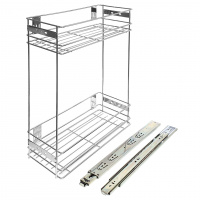 Боковая выдвижная корзина SOLLER Д-200 мм 470*160*480 мм с полным выдвижением с доводчиком