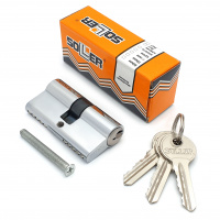 Механизм цилиндровый SOLLER F3 хром 60мм, 3 ключа латунь/металл (25+10+25) Cu.S