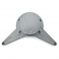 Верхнее распорное крепление "усы" для опоры мебельной d-60 мм серебро пластик  