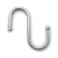 Крючок S-образный для рейлинга d-16 мм SOLLER АЕ-512А 45*5*50 мм шарик