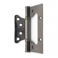 Петля дверная накладная 4" SOLLER  кофе глянец (сталь 100*75*2) бабочка без врезки 