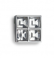 Ручка-кнопка мебельная SOLLER 607С-16 хром со стразами