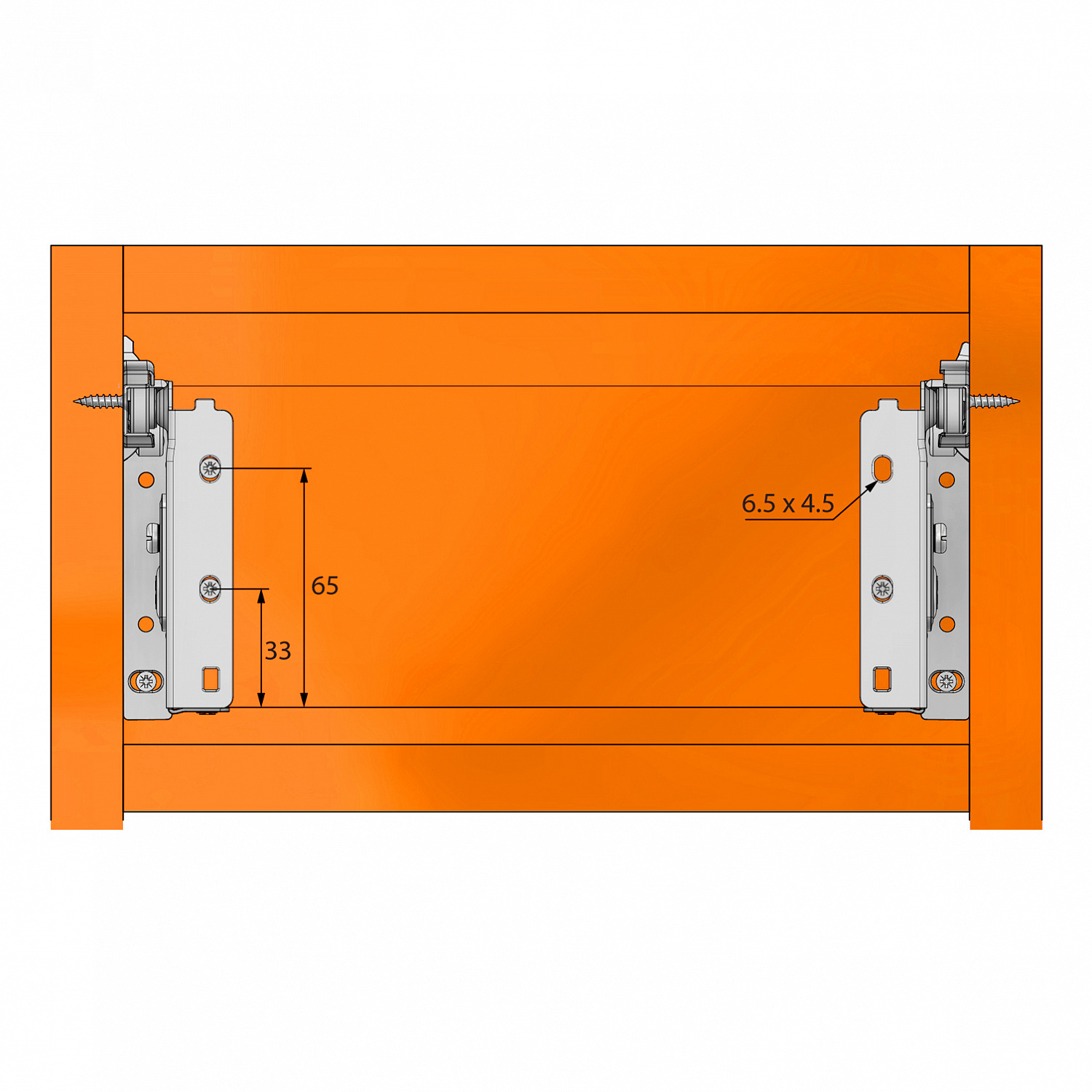 Металлобокс 450мм Н-86мм (белый)