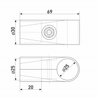 Крепеж с 3-мя направлениями SOLLER R-42М d-25 (ТН016 Z-016)