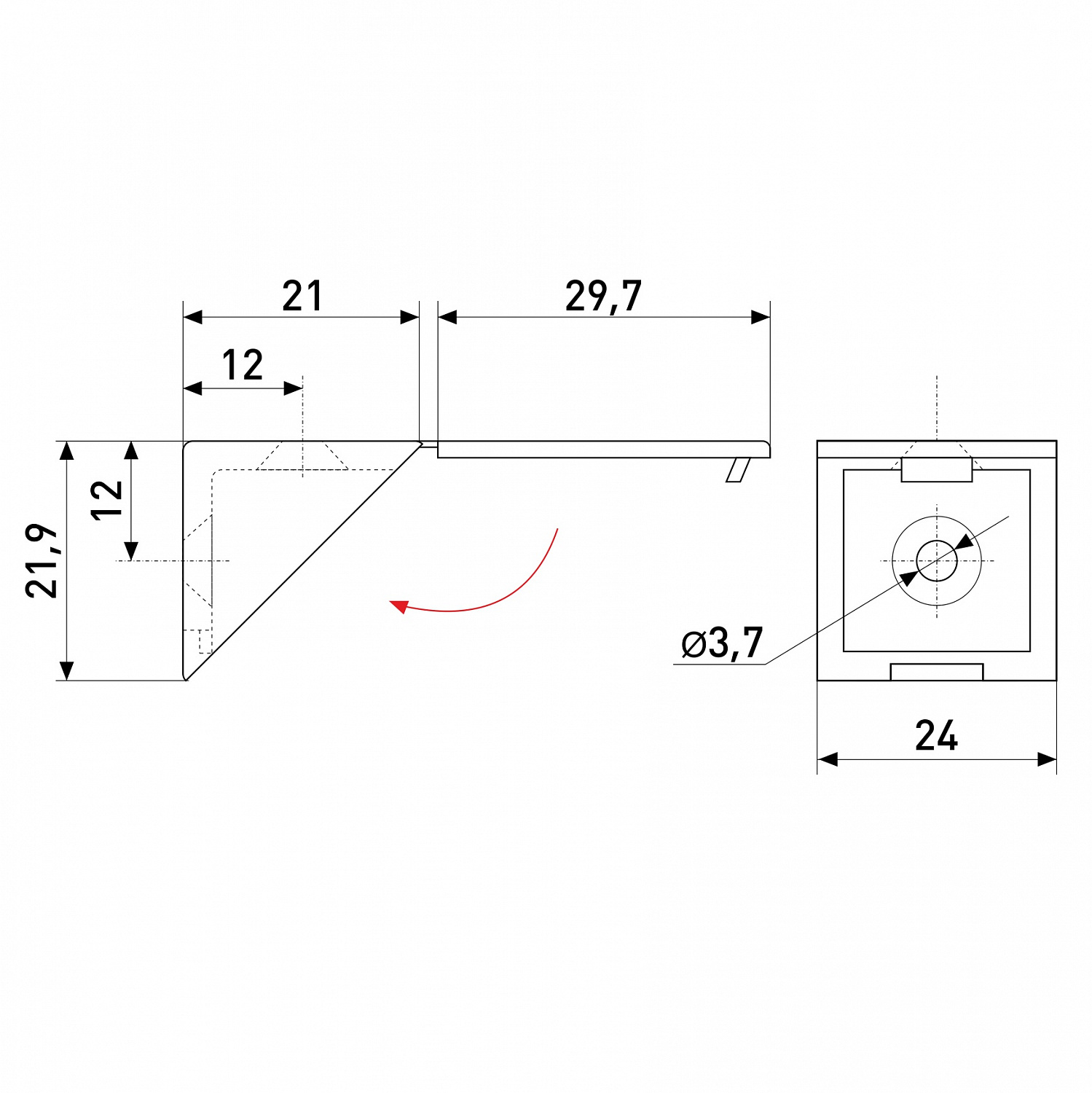 Уголок №3.1 бук пластик
