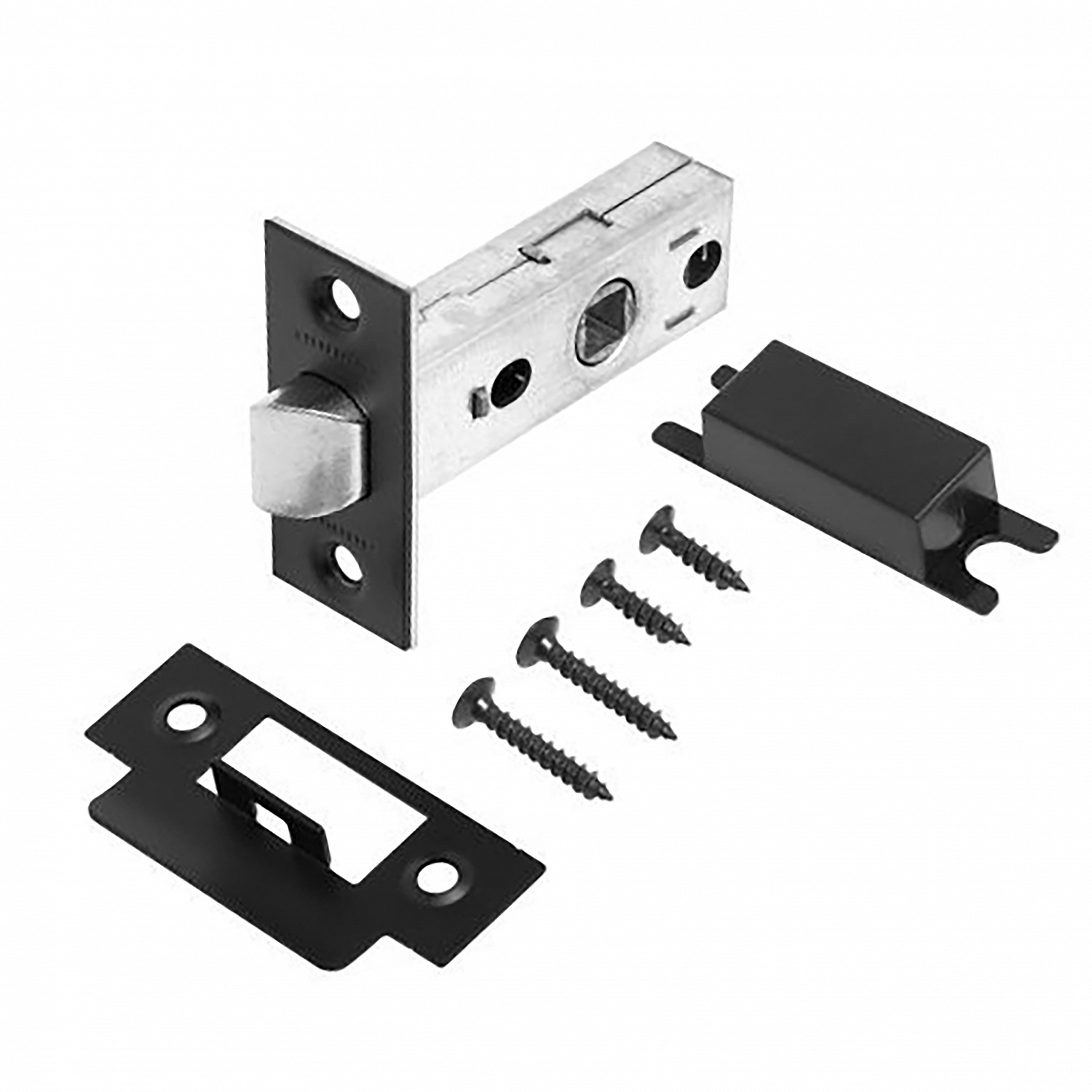 002 С -L45-8 черный Защелка дверная /100/