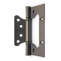Петля дверная накладная 4" SOLLER кофе матовый (сталь 100*75*2) бабочка без врезки 
