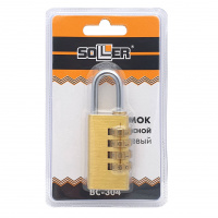 Замок навесной кодовый SOLLER ВС304 латунь
