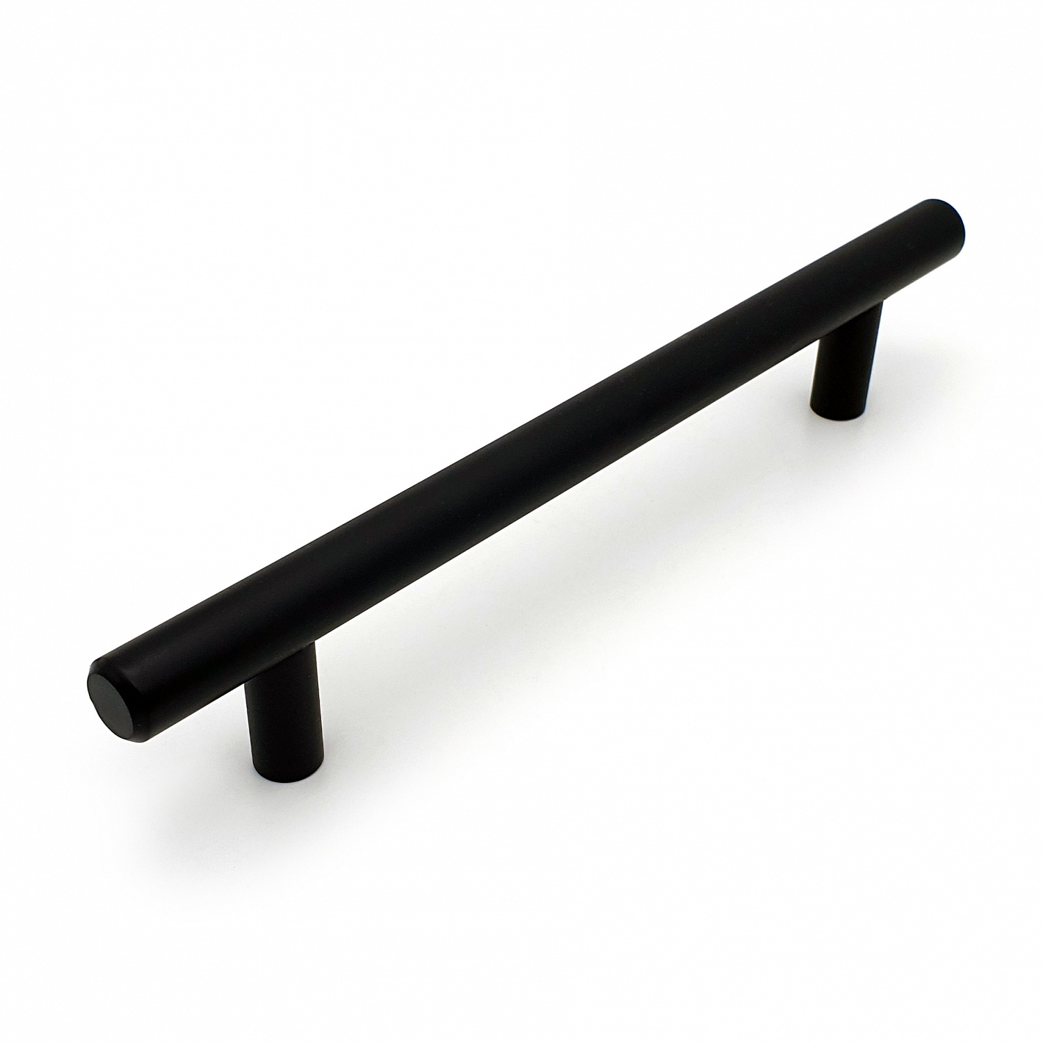 Ручка мебельная рейлинг SOLLER 8925-128 черная d-12 мм