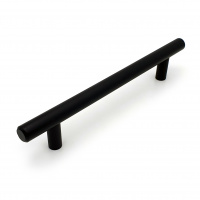 Ручка мебельная рейлинг SOLLER 8925-128 черная d-12 мм