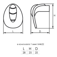 Ручка-кнопка мебельная SOLLER 46-ZY хром