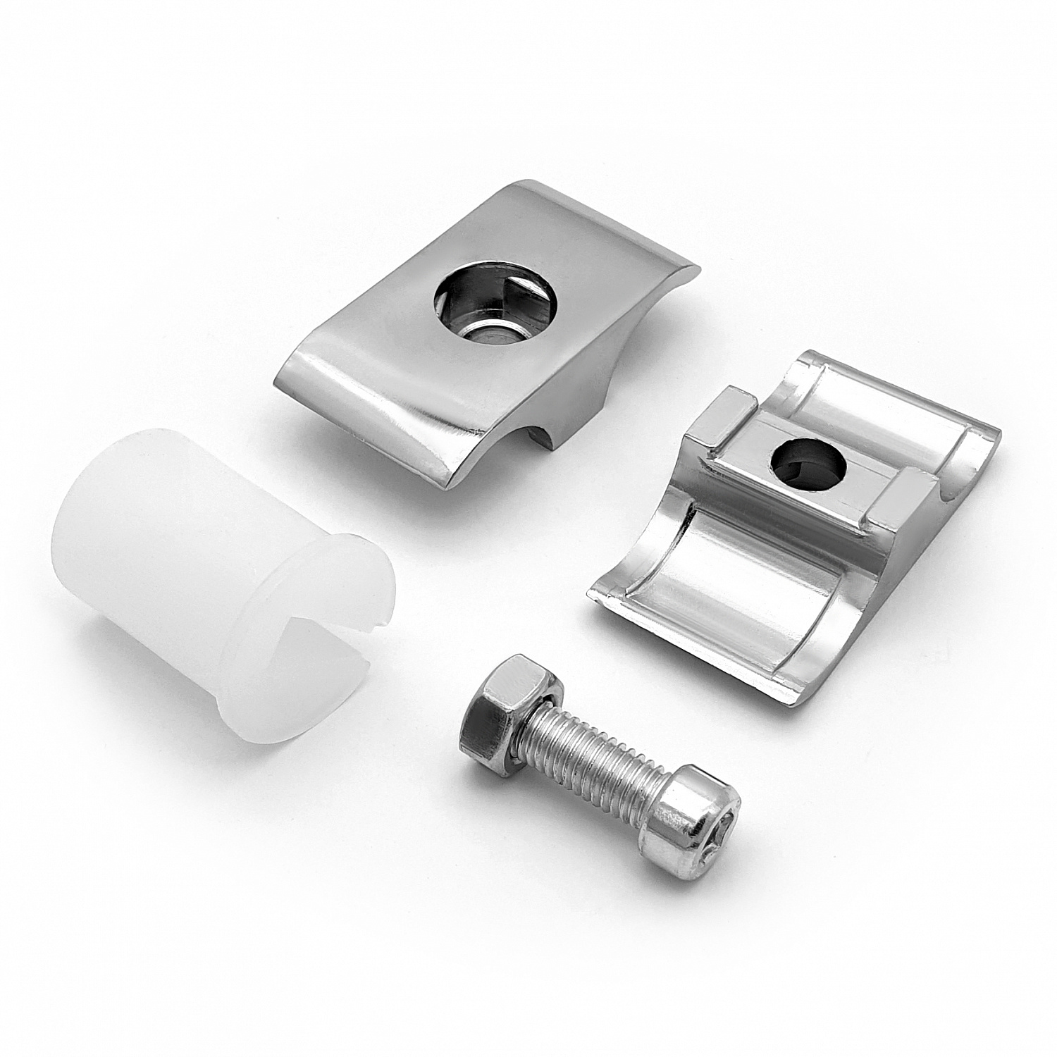 Крепеж параллельный для панели c вкладкой для стекла SOLLER R-46+R-46A d-25 мм