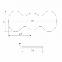 Ручка-кнопка Классика лак светлый деревянная