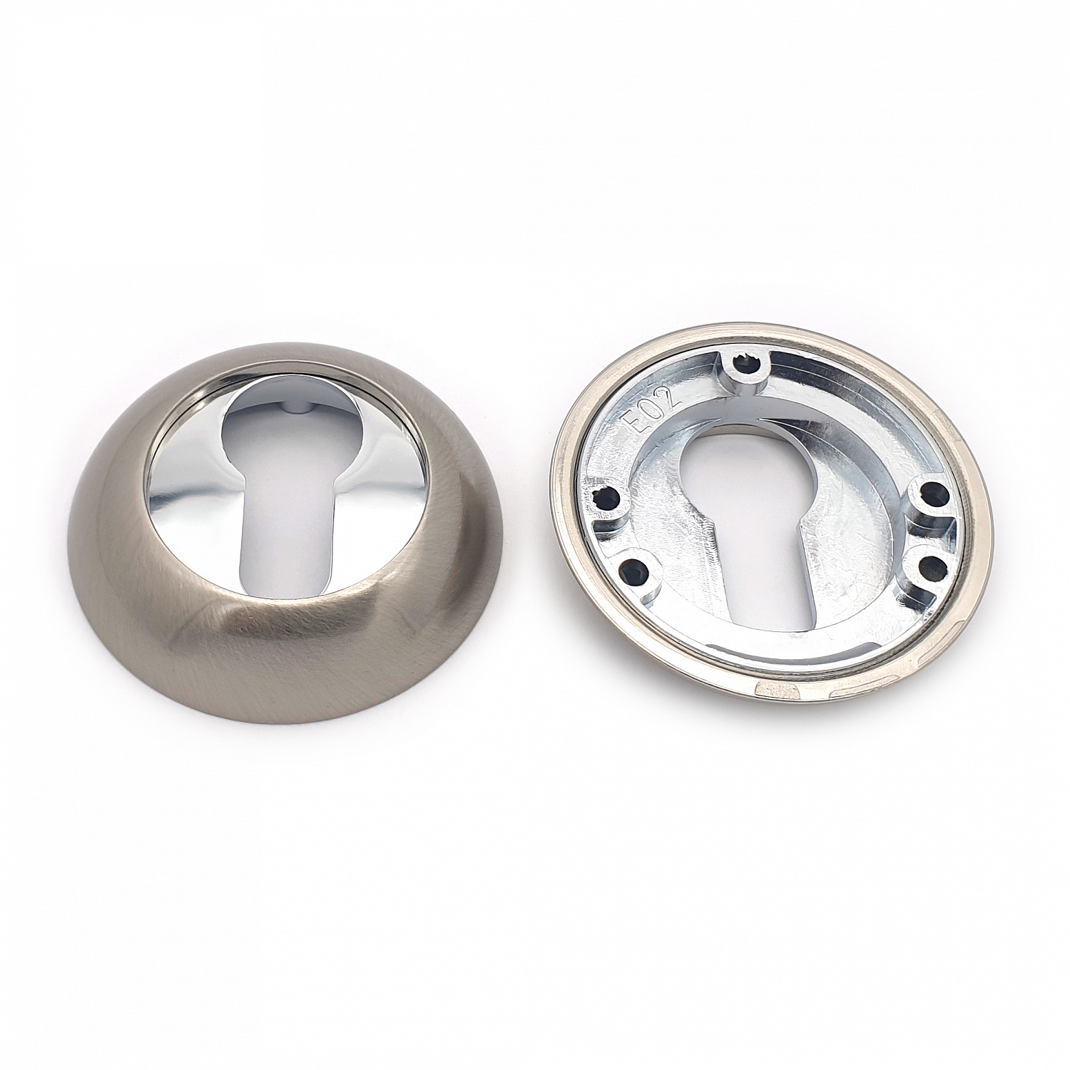 Накладка на цилиндровый механизм (ключевина) SOLLER ND-9ESS хром/сатин 