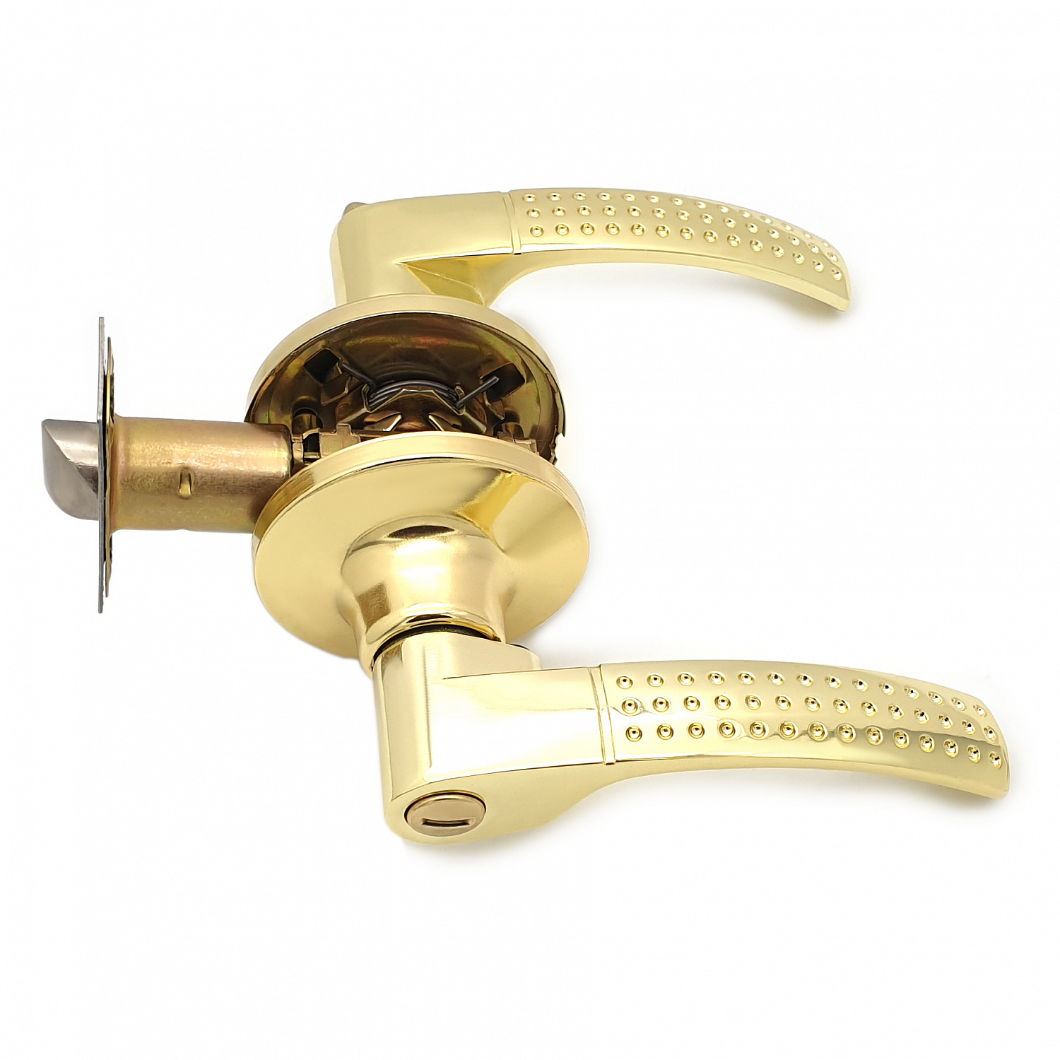 Ручка-защелка нажимная межкомнатная SOLLER R 3903 ВКРВ золото без ключа с фиксатором