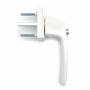 Ручка оконная с ключом, белая квадратная  (SWH37)