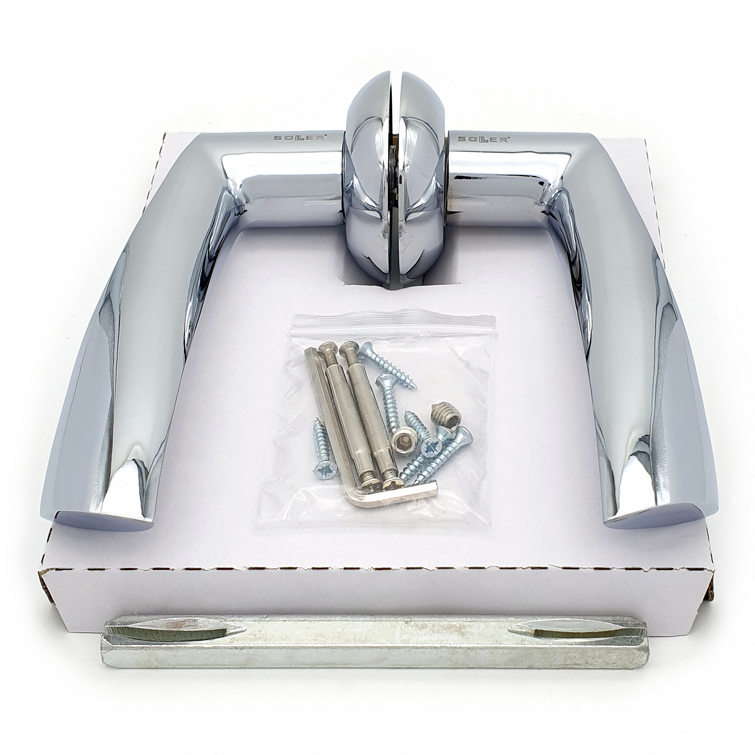 Комплект дверных ручек SOLLER ZY-510 CP хром