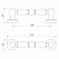 Ручка-скоба банная резная деревянная Т-160