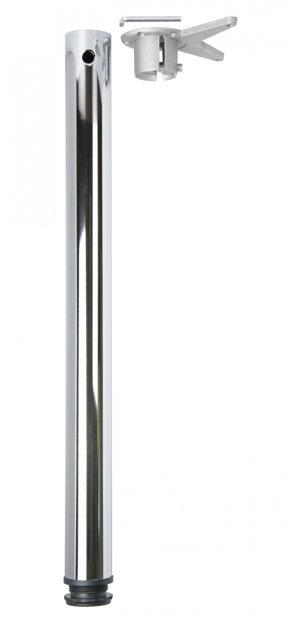 Опора мебельная регулируемая SOLLER 820*60 мм боковое крепление "усы" 0,8 мм хром