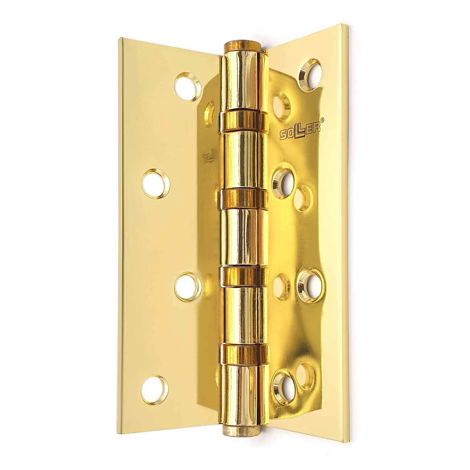 Петля дверная прямая 4" SOLLER золото (сталь 100*70*2,5)