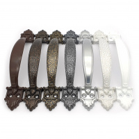 Ручка-скоба дверная РС-100 антик/белое серебро (литьё, ЦАМ)