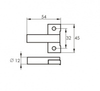 Держатель амортизатора одинарный В-15 серый, 5769