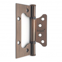 Петля дверная накладная 4" SOLLER медь (сталь 100*75*2) бабочка без врезки