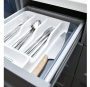 Лоток для столовых приборов раздвижной антрацит-белый