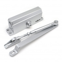 Доводчик дверной SOLLER №301 серый для дверей весом 40-50 кг