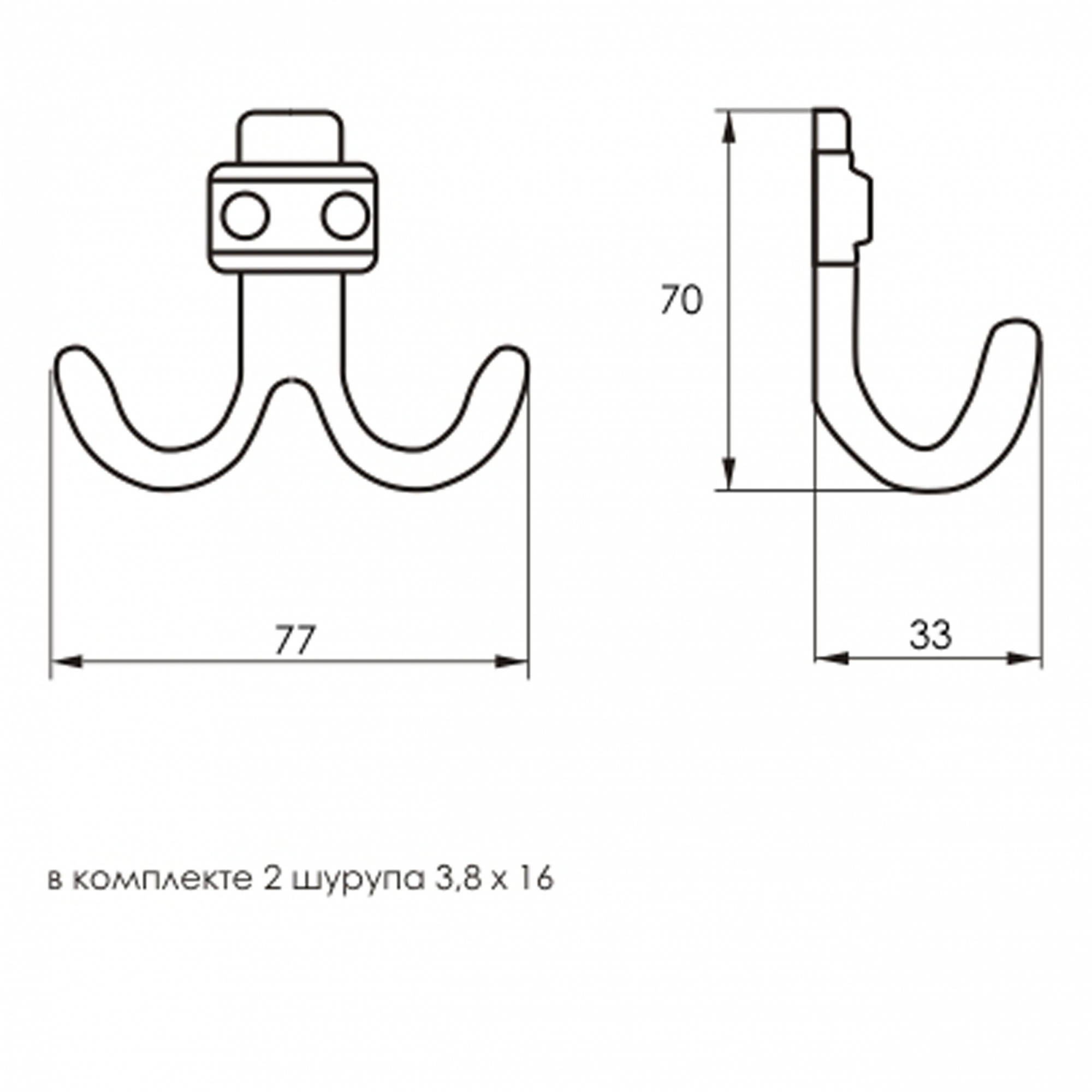 Крючок SOLLER 209 В античная медь