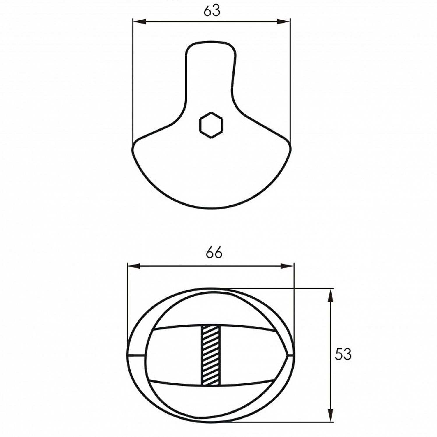 Крепеж двойной левый SOLLER R-6 d-25 мм