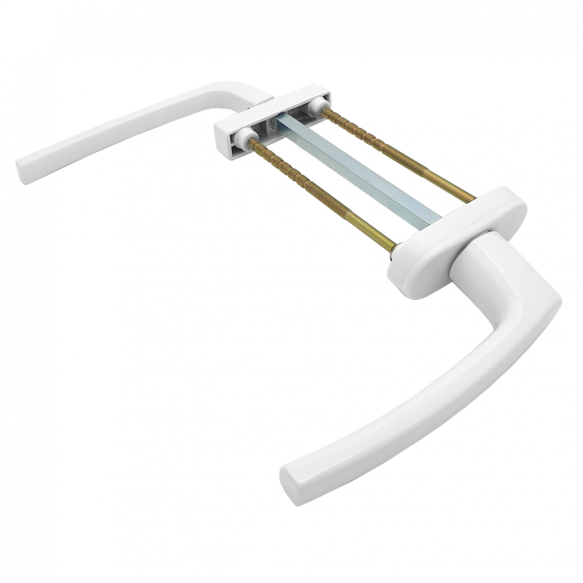 Ручка оконная двухсторонняя белая алюминиевая BHS-F-01