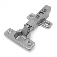 Петля мебельная- мини полунакладная SOLLER чашка 26 мм с доводчиком Clip-On