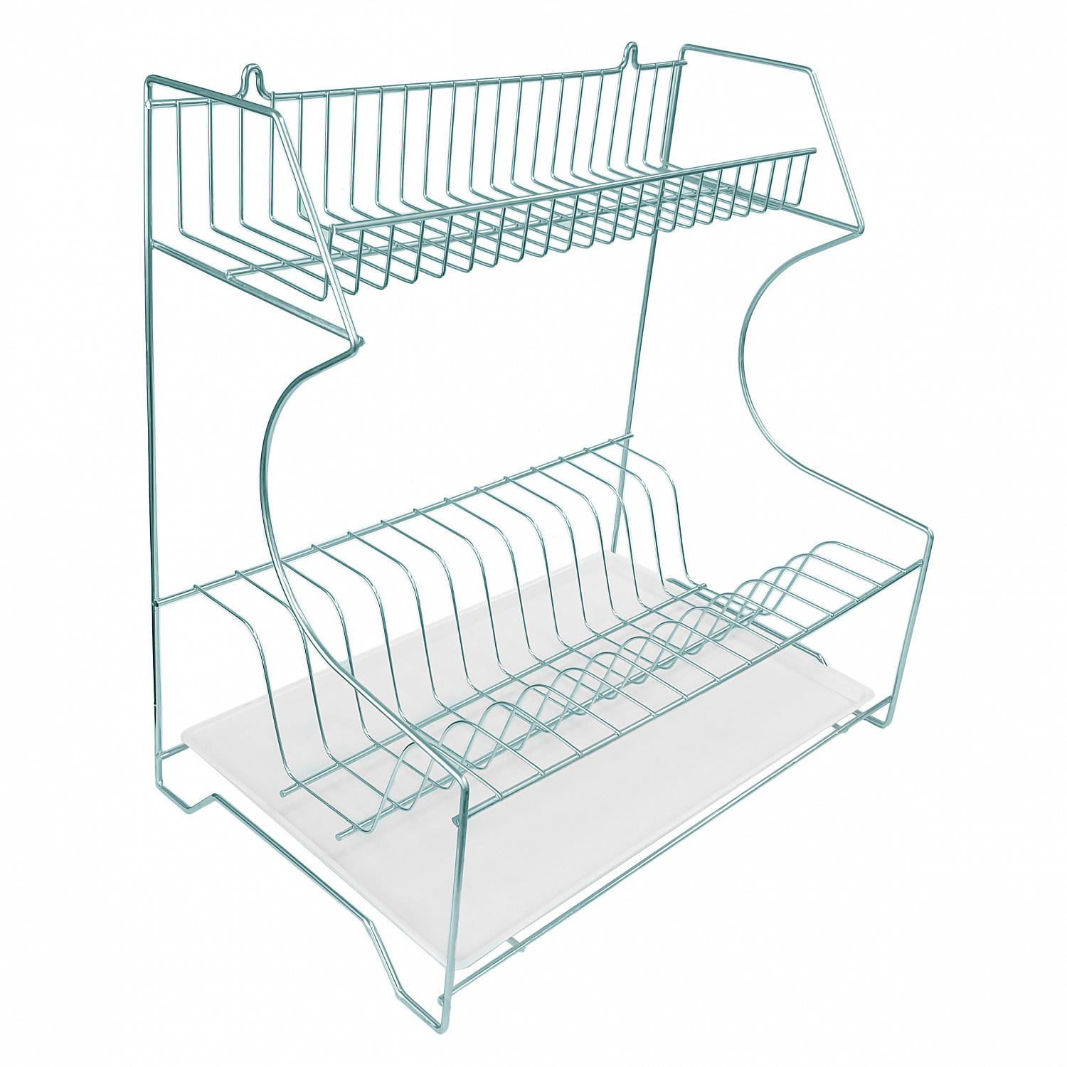 Тарелосушка настольная универсальная цинк с поддоном 