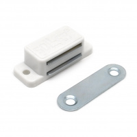 Магнит мебельный SOLLER L-41 h-12,5 мм белый