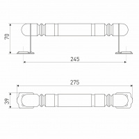 Ручка-скоба деревянная (береза) РС 200 TR