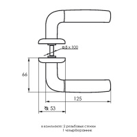 Комплект дверных ручек SOLLER AF7-R10 SN сатин