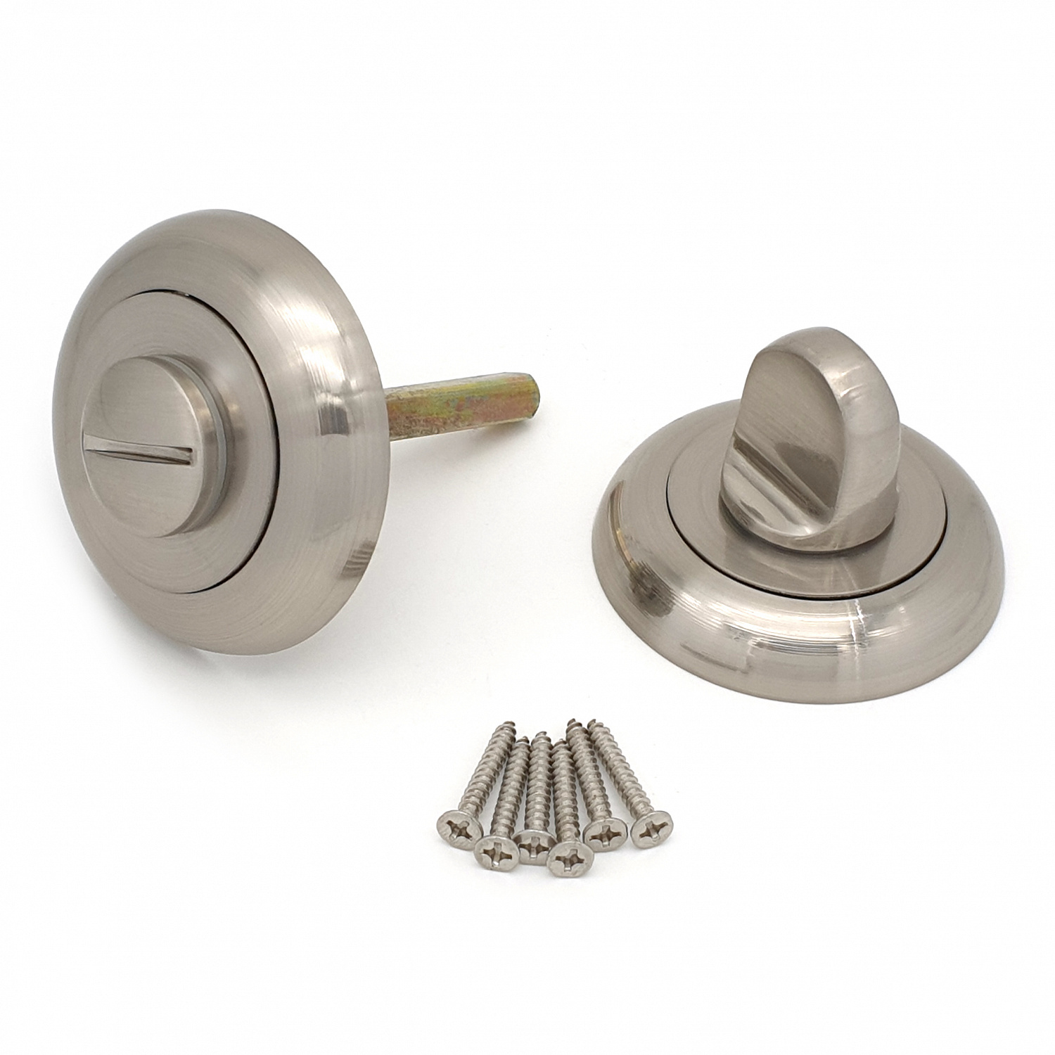 Завертка дверная для ванных комнат SOLLER BK SN сатин для ванных комнат