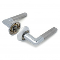 Комплект дверных ручек SOLLER ZY-506 CP/SS хром/матовый никель