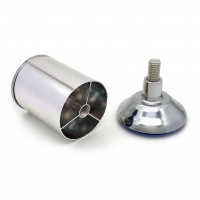 Опора мебельная регулируемая SOLLER 001А 50*100 мм глянцевый хром алюминий