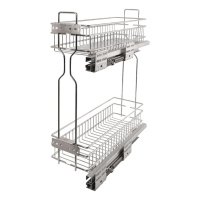 Бутылочница 2-х уровневая правая SOLLER ПР-200 мм 450*145*500 мм направляющие скрытого типа с доводчиком