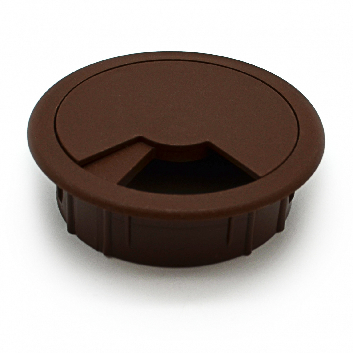 Розетка коричневая для компьютерного стола d-60 мм