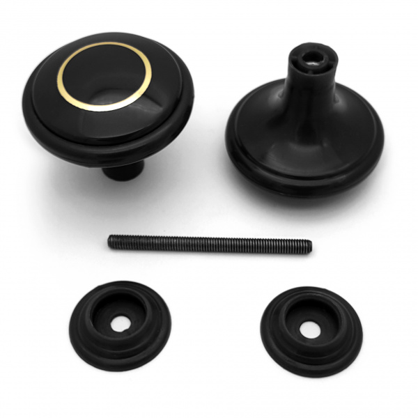 РДП-01-7 черная ручка дверная  /100,25/