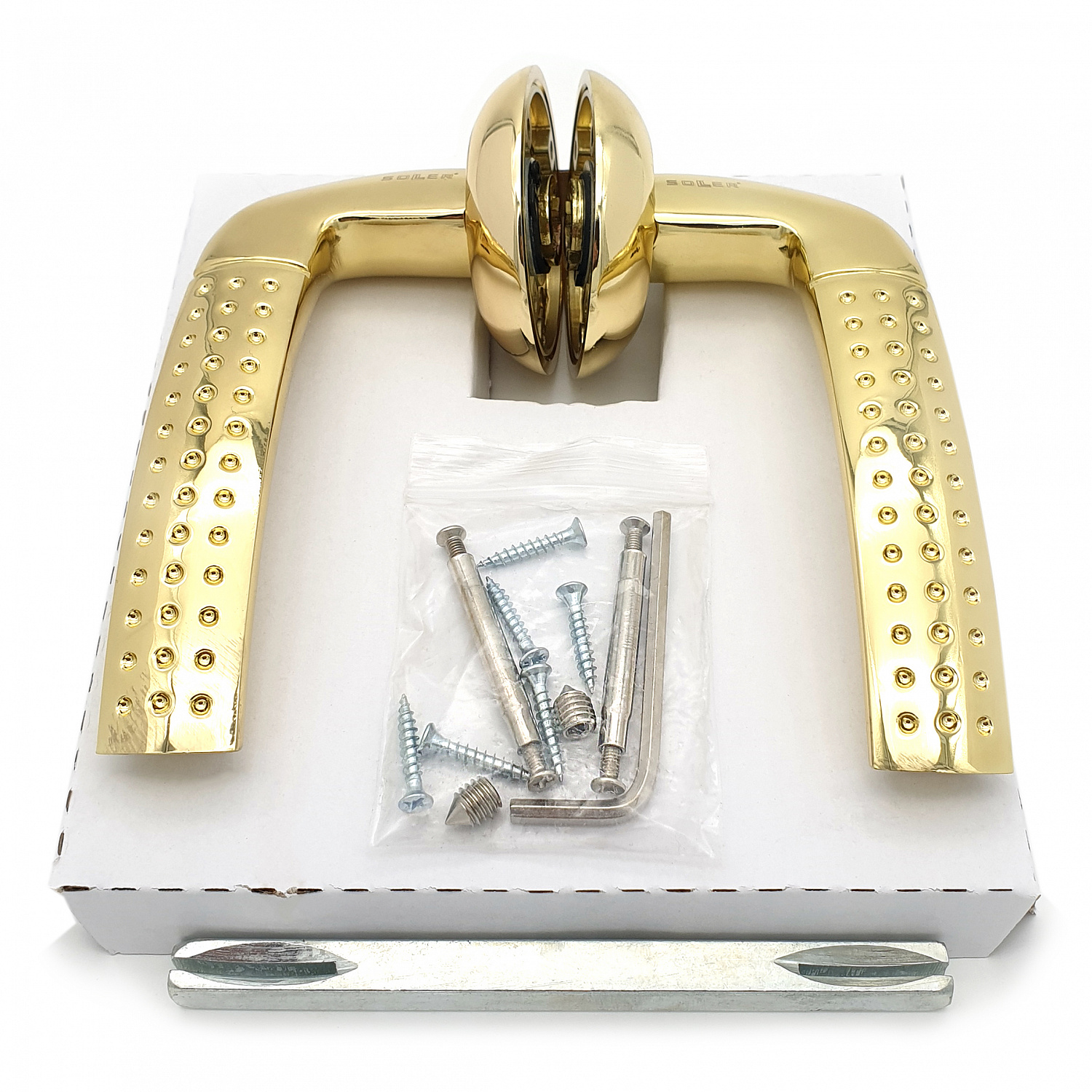 Комплект дверных ручек SOLLER ZY-504 PB золото